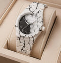 White Marble Arabic Aura Unisex Watch